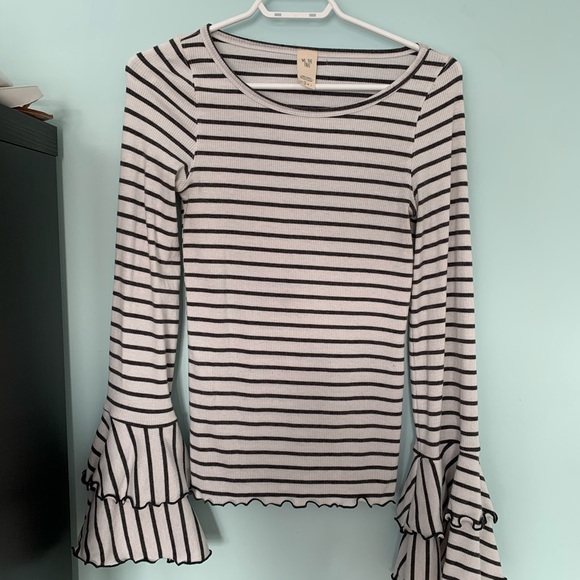 Free People Striped Long Sleeve - Picture 2 of 6